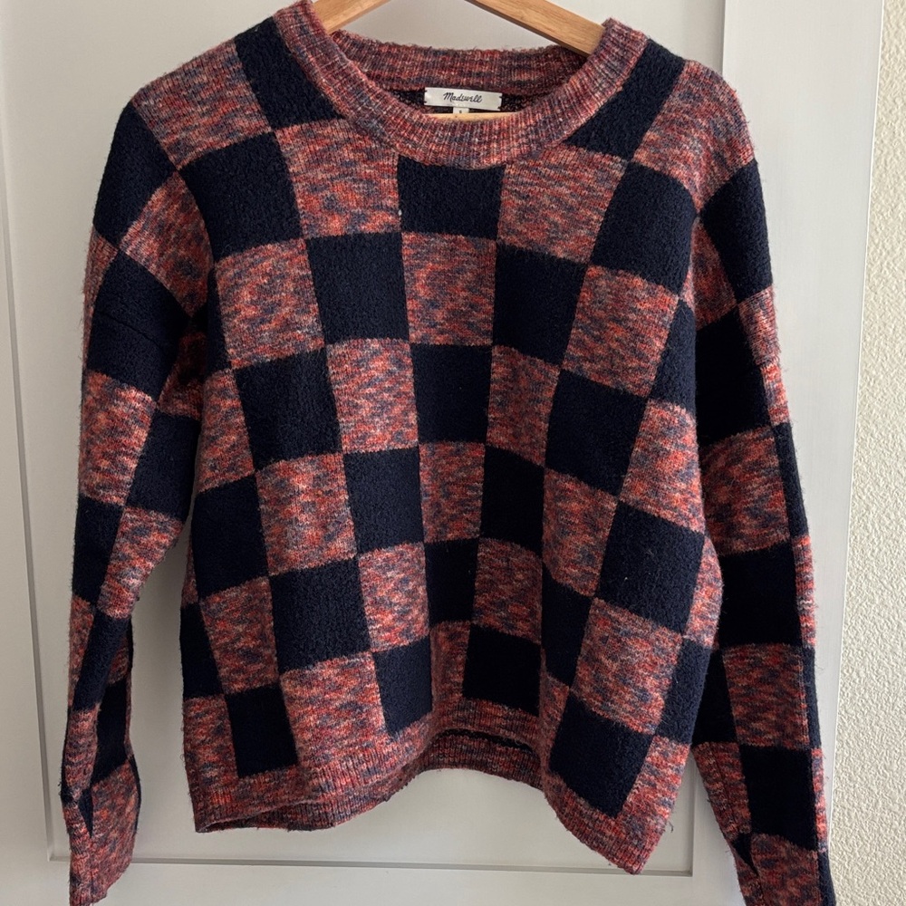 Madewell Checkered Pullover Sweater